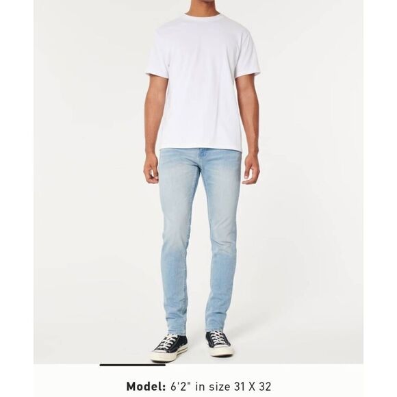 EUC Hollister Medium Wash Epic Flex Skinny Jean-  Mens Size 32. - Picture 2 of 13